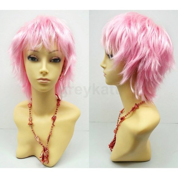 Light pink short shag pixie wig - Picture 1 of 4